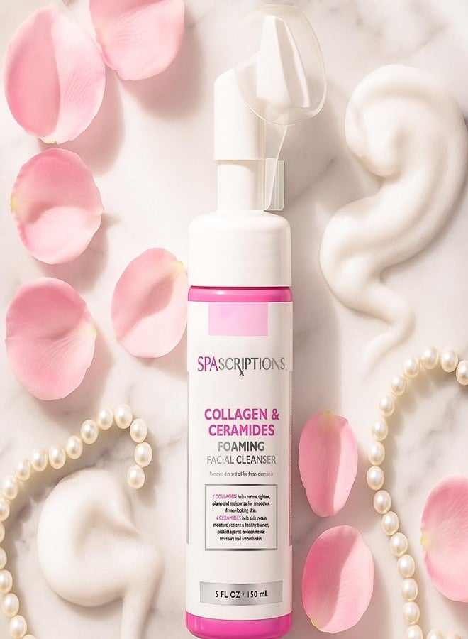 SpaScriptions Collagen & Ceramides Foaming Facial Cleanser, pH Balanced, Non Comedogenic, Paraben Free, For All Skin Types, 5 fl oz / 150 mL - Image 2